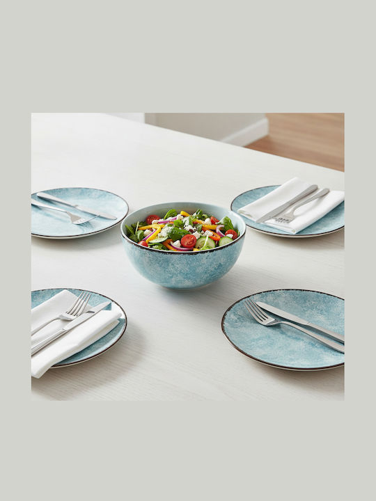 Oriana Ferelli Ceramic Salad Bowl Blue 25x25cm