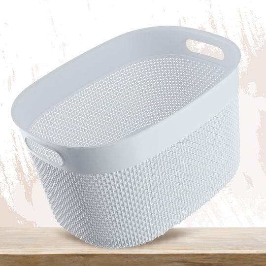 Grozs Filo Storage Basket L 18L 38x28x22cm White