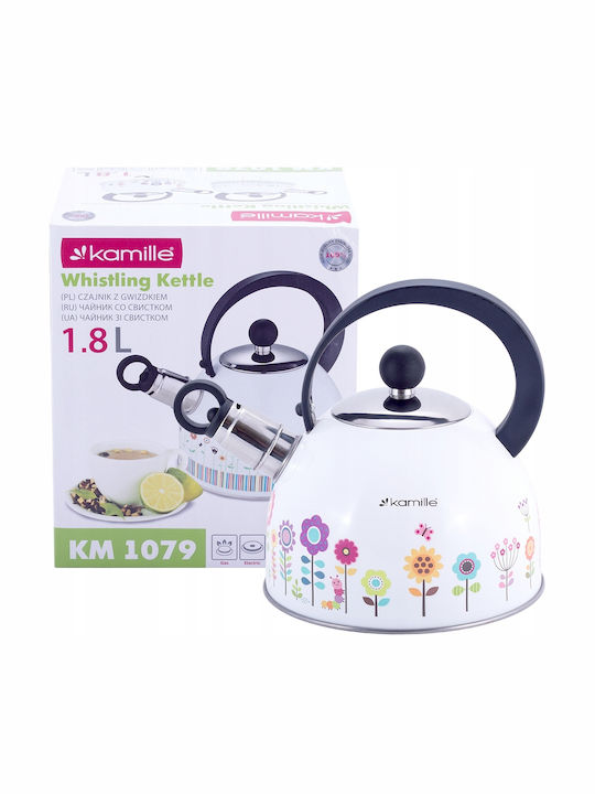 Kamille Τσαγιέρα Ανοξείδωτη Γκρι 1800ml