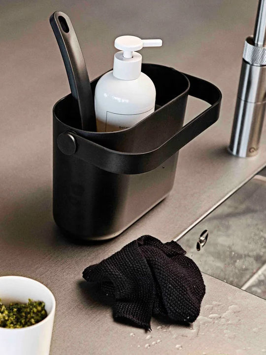 Black Kitchen Sink Organizer Base 22x12.5x14.8cm