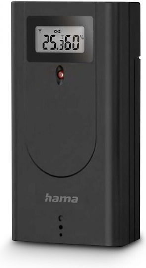 HAMA 00222218 Ασύρματος Μετεωρολογικός Σταθμός Ψηφιακός Επιτραπέζιος Μαύρος