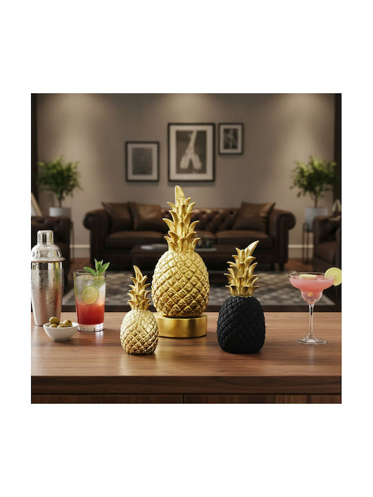 Set of Decorative Pineapples made of Polyresin 3pcs