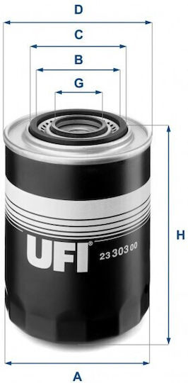 Ufi Φίλτρο Λαδιού Αυτοκινήτου για Iveco