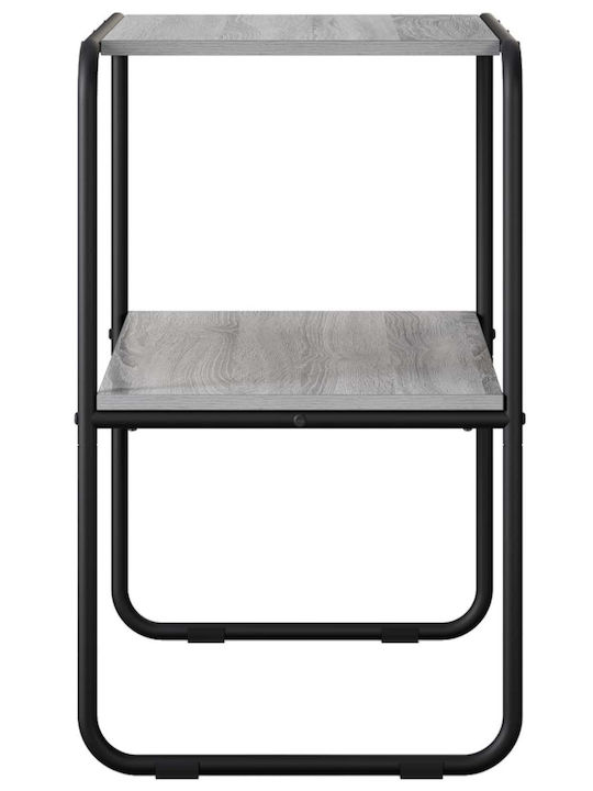 Console Table Made of Wood & Metal Grey L60xW42.5xH70cm