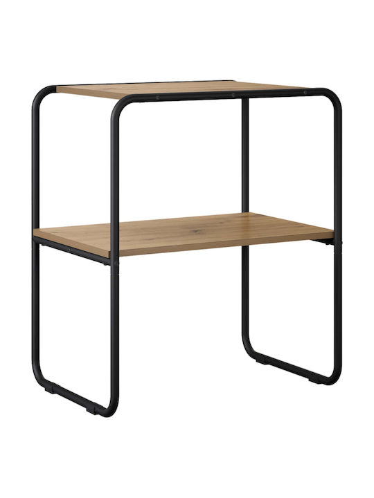 Konsolentisch aus Holz & Metall Eiche M80xB42,5xH70cm