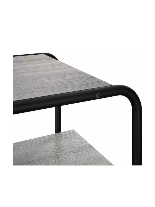 Console Table Made of Wood & Metal Grey L60xW42.5xH70cm
