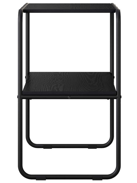 vidaXL Konsolentisch Aus Holz & Metall Schwarz Eiche M80xB42,5xH70cm