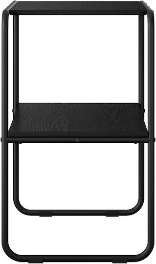vidaXL Konsolentisch Aus Holz & Metall Schwarz Eiche M80xB42,5xH70cm