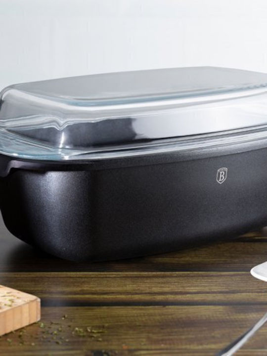Berlinger Haus Granit Diamond Line Dutch Oven Rectangular Made of Cast Aluminum with Glass Lid 40x22.5cm 1pcs