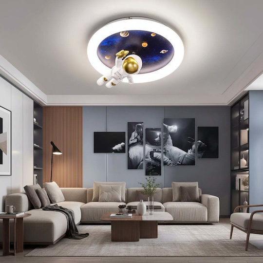 Alista Home Μονόφωτο Παιδικό Φωτιστικό Πλαφονιέρα από Μέταλλο 51W με Υποδοχή E27 Λευκή
