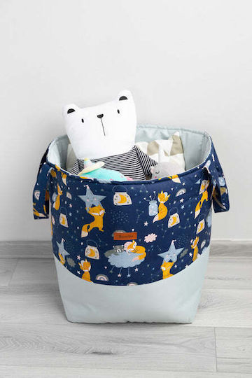 Sensillo Kinderspielzeugkiste aus Stoff Marineblau 35x35x47cm