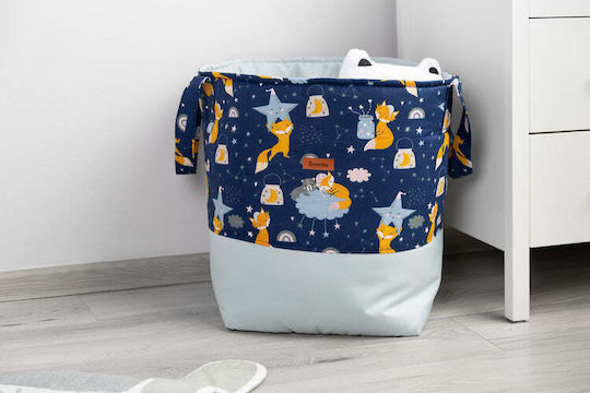 Sensillo Kinderspielzeugkiste aus Stoff Marineblau 35x35x47cm