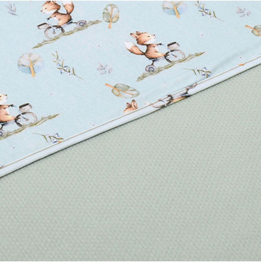 Baby Oliver Babydecke Wickeltücher für Kinderzimmer Baumwollgrüne 75x95cm