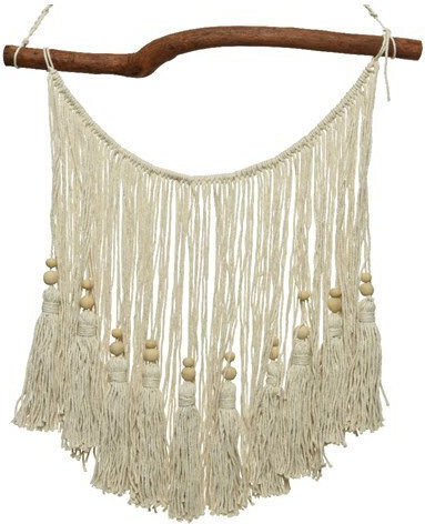 Kaemingk Macrame Hanging Wall Decor Made of Fabric 40x60cm