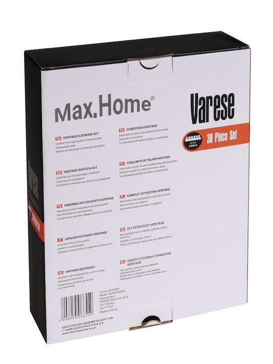 Max Home Set de tacâmuri Cuprii 30 buc