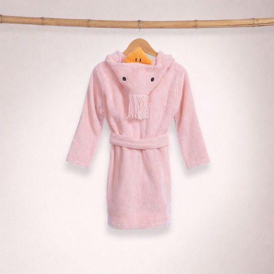Nef-Nef Homeware Παιδικό Μπουρνούζι Spring Happiness Ροζ με Κουκούλα