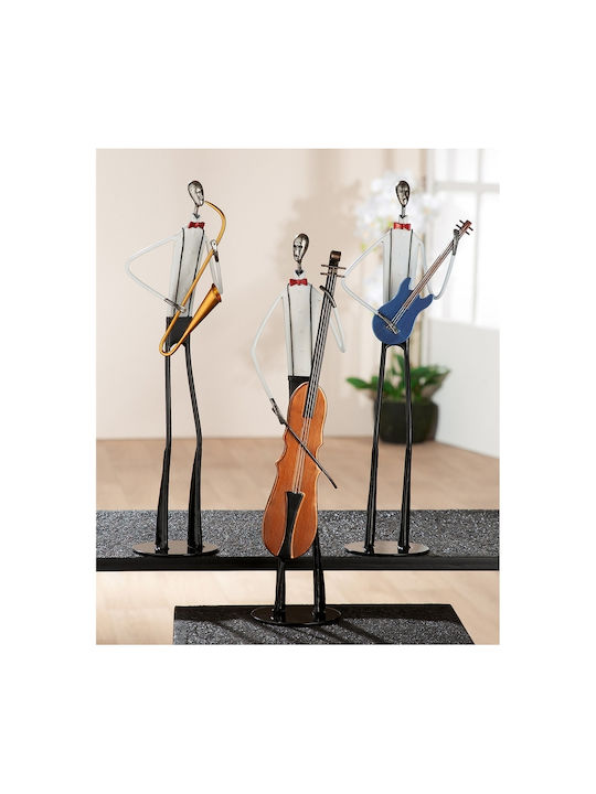 ArteLibre Decorative Figure made of Metal Jazzband 10.5x9.5x40.5cm 1pcs