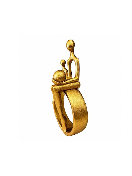 Polyresin Decorative Figure Gold 14x8x26cm Forhome 582478 Home