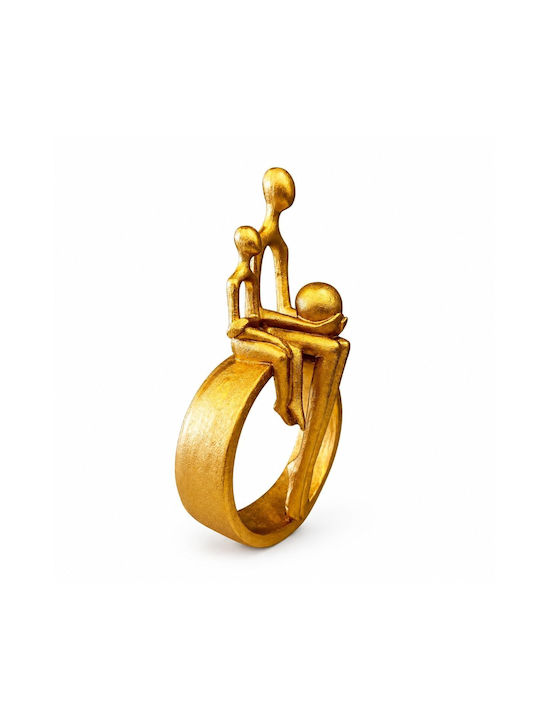 Polyresin Decorative Figure Gold 14x8x26cm Forhome 582478 Home
