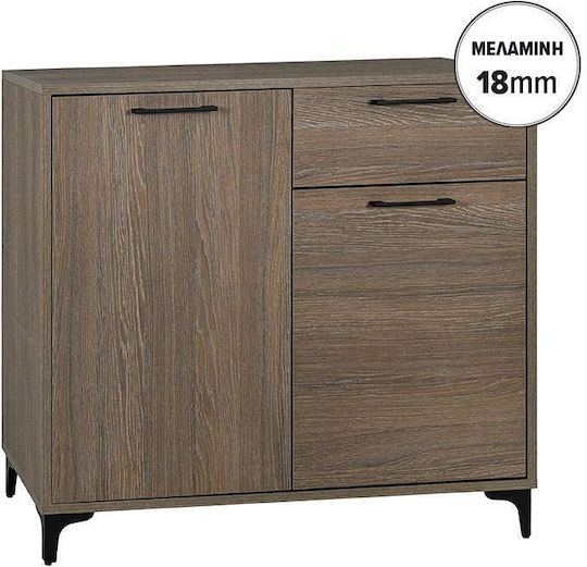 Chest of Drawers Metal Tobacco with Fabric Covering 93x40x90cm Chest of Drawers Metal Tobacco with Fabric Covering 93x40x90cm