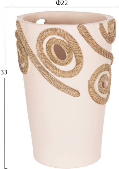HomeMarkt Decorative Vase Ceramic Dean Beige Y22cm