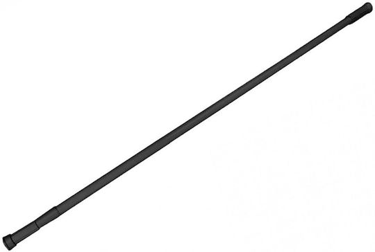 MRShome DC-022140B Telescopic Shower Curtain Rod Straight Black 140cm