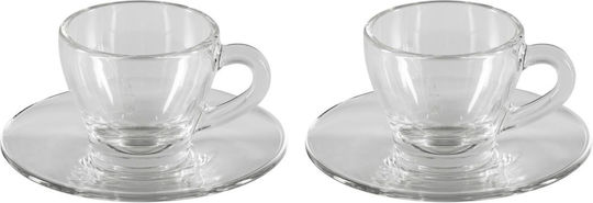 Bialetti Σετ Φλιτζάνια Espresso Γυάλινα Διάφανα 2τμχ
