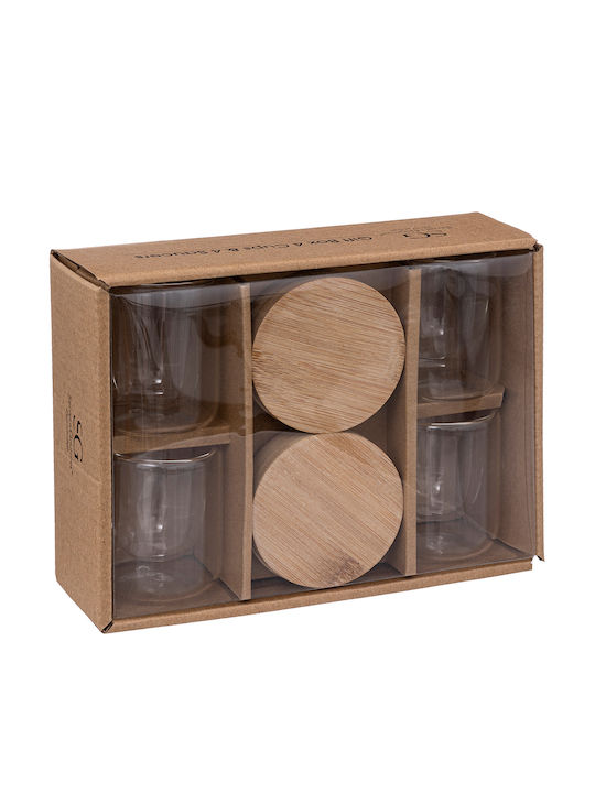 Set of Transparent Glass Espresso Cups 80ml 8pcs