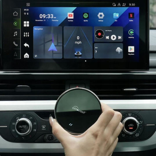 Ottocast Безжичен Адаптер За Carplay Android Auto Ottoaibox P3 Lite Apple Iphone Android Серия Черен
