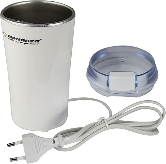 Esperanza Elektrischer Kaffeemühle 160W mit einer Kapazität von 70gr Beige