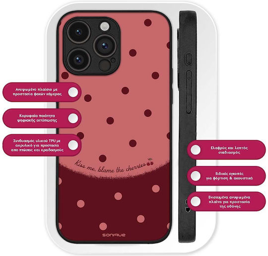 Калъф Sonique Delulu Polka Era Series Motorla Moto E22 4g Blame Cherries