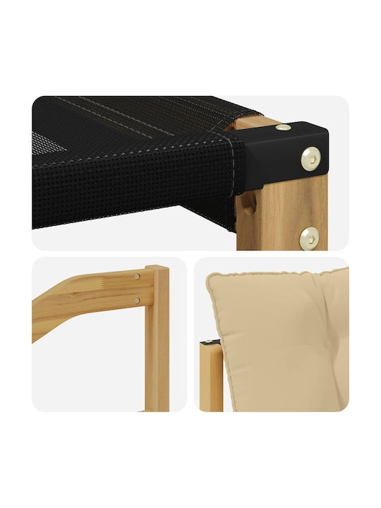 Ecksofa Outdoor Hölzernes mit Kissen 325x166.5x73cm