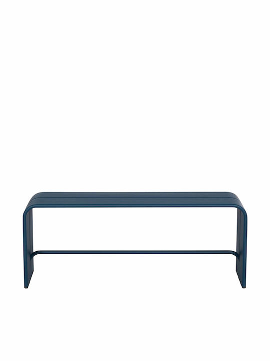 Outdoor Metal Blue Bench