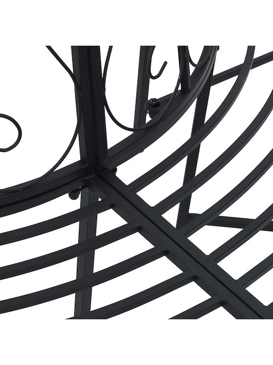Metallisches Gartenbank Schwarz 160x80x89cm
