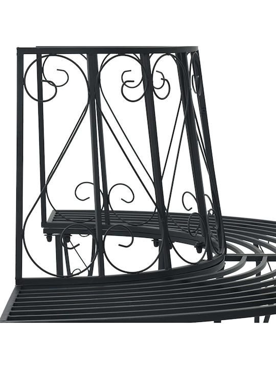 Metallisches Gartenbank Schwarz 160x80x89cm