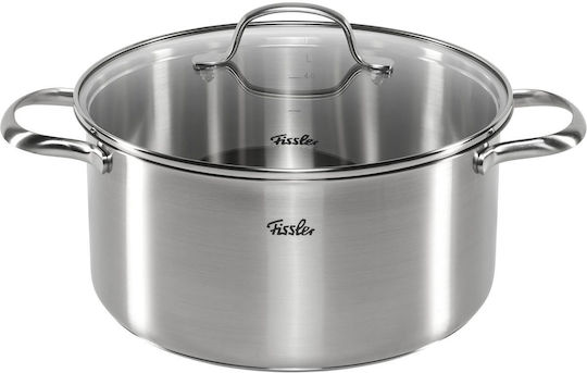 Fissler San Francisco Σετ Κατσαρόλες από Ανοξείδωτο Ατσάλι Ασημί 4 Σκευών