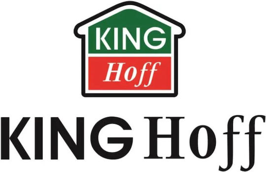 KING Hoff Set De Tigăi Din Aluminiu Granite Cu Acoperire Interioară Antiaderent 3 Piese