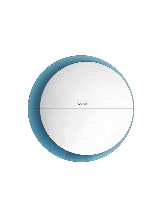 SteweHome SteweHome Rund Badezimmerspiegel 65x65cm Blau