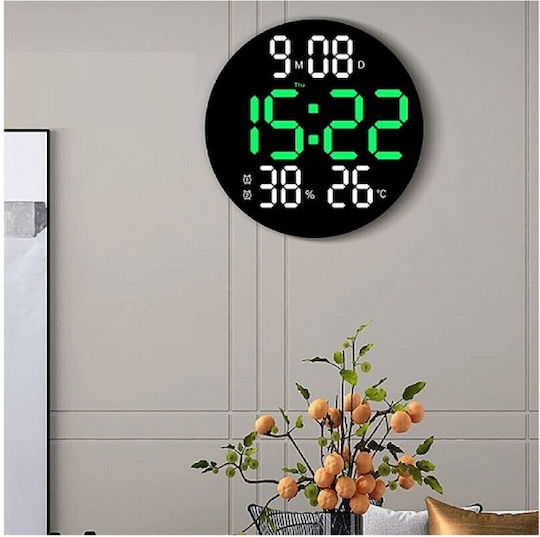 LED Wanduhr Digital Kunststoff Weiß