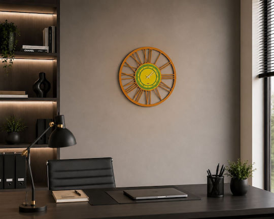 Arti E Mestieri Metallic Orange Wall Clock Ø50cm