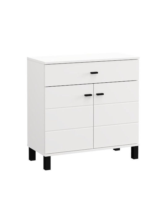 Sideboard 2k1f2v Wooden with Drawers White 77x35x78cm