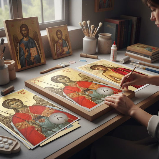 Decoupage Reispapier A3 Erzengel Michael Der Bräutigam Heiligenikonen