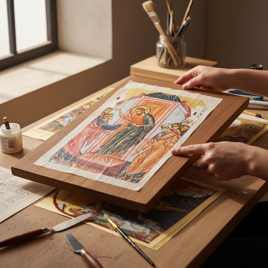 Ριζόχαρτο Decoupage Α3 Η Ψιλάφιση Του Θωμά Η Βάπτιση Αγιογραφίες