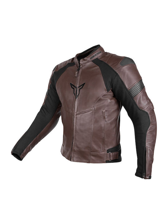 Nordcode Oversize Winter Men's Motorcycle Jacket Leather Brown
