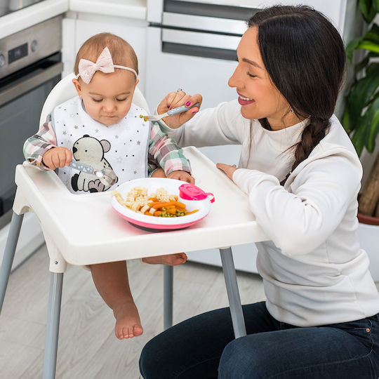 Babyono Waterproof Bib from 100% Cotton with Hoop & Loop Fastener Blue, Blueberry for 9 m+
