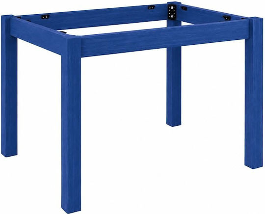 Woodwell Стойка за маса Дърво в Син Цвят 115x75x73см