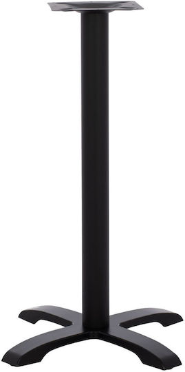 HomeMarkt Tischständer aus Gusseisen mit Regulator Black Checkmate 62x62x94cm