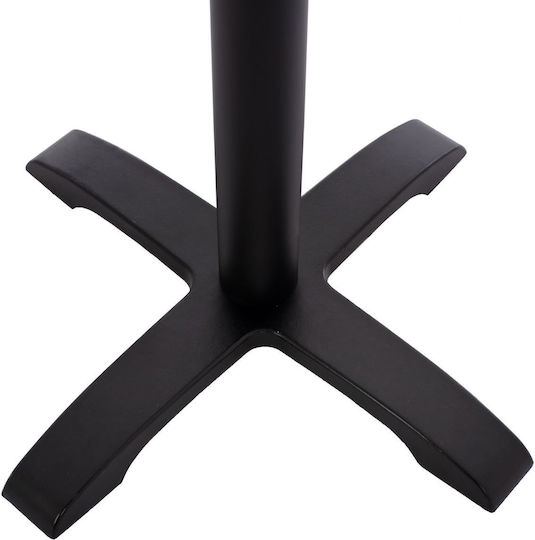 HomeMarkt Tischständer aus Gusseisen mit Regulator Black Checkmate 62x62x94cm