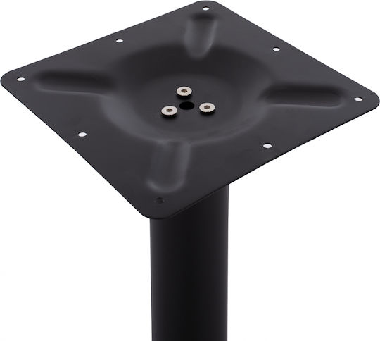 HomeMarkt Tischständer aus Gusseisen mit Regulator Black Checkmate 62x62x94cm