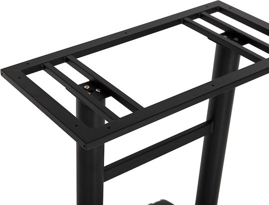 HomeMarkt Стойка за маса от Метал с Регулатор Черно 80x40x91см